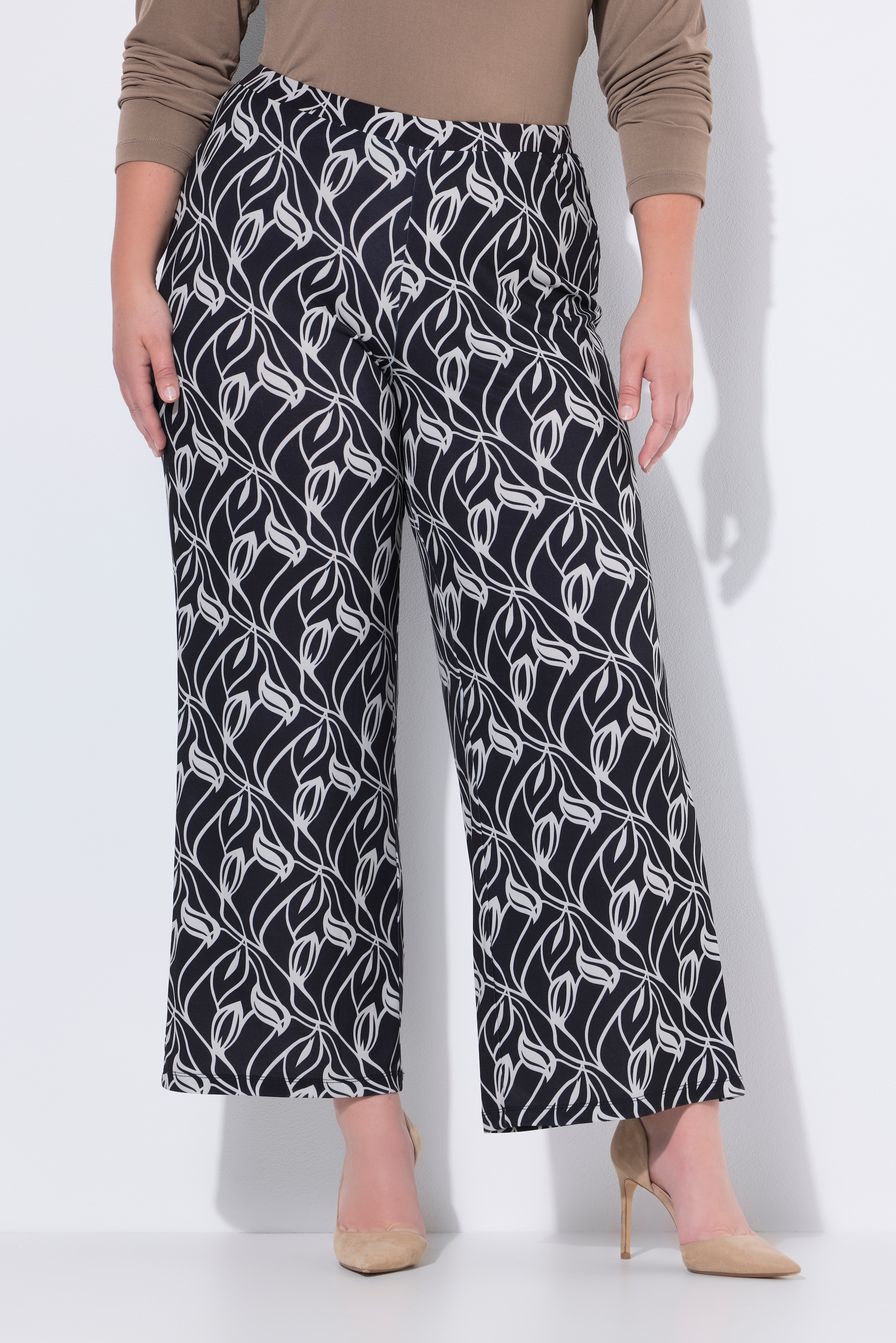 Pantalon en jersey, jambe droite et large, ULLA POPKEN