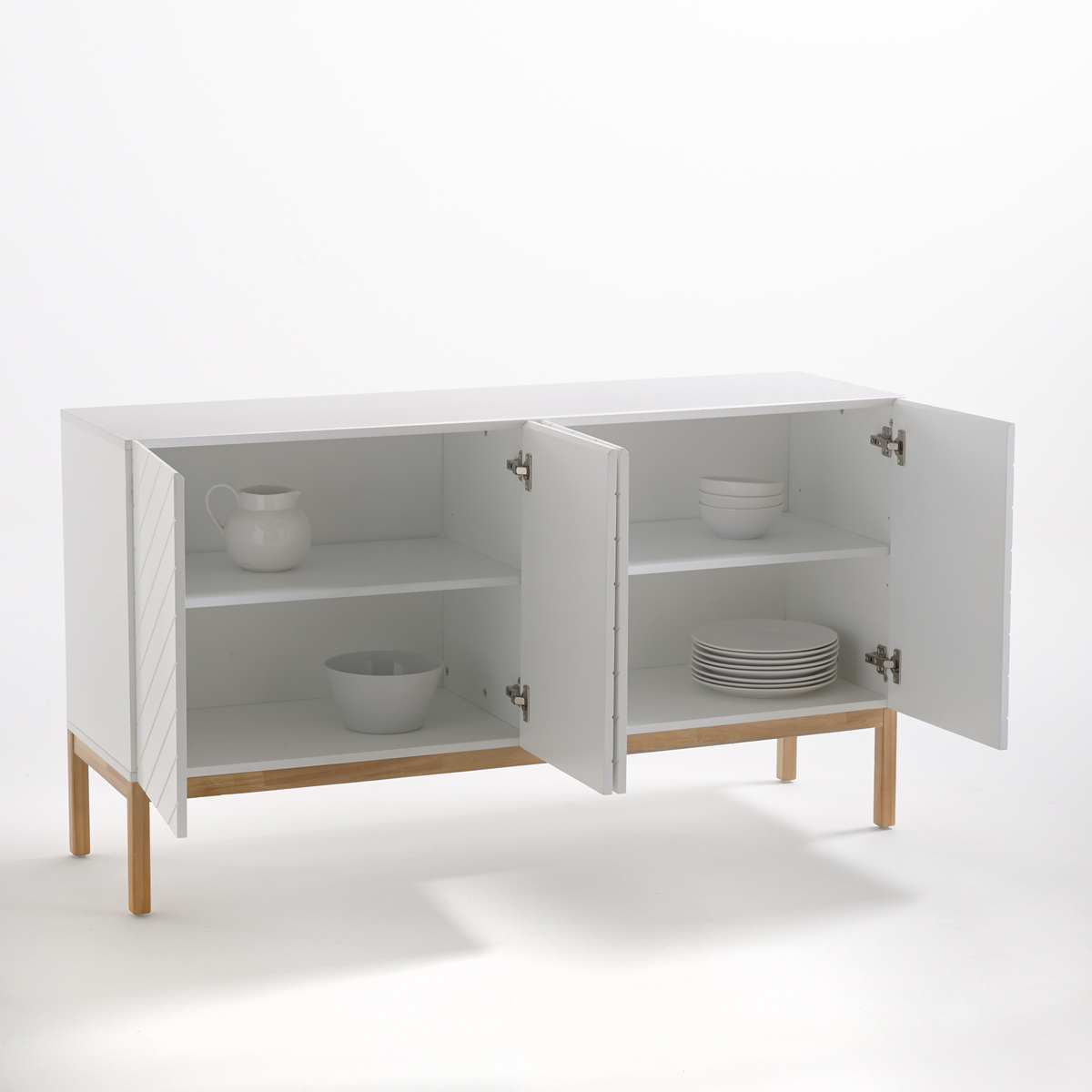 Product photograph of Plato Scandi-style 4-door Sideboard from La Redoute UK.