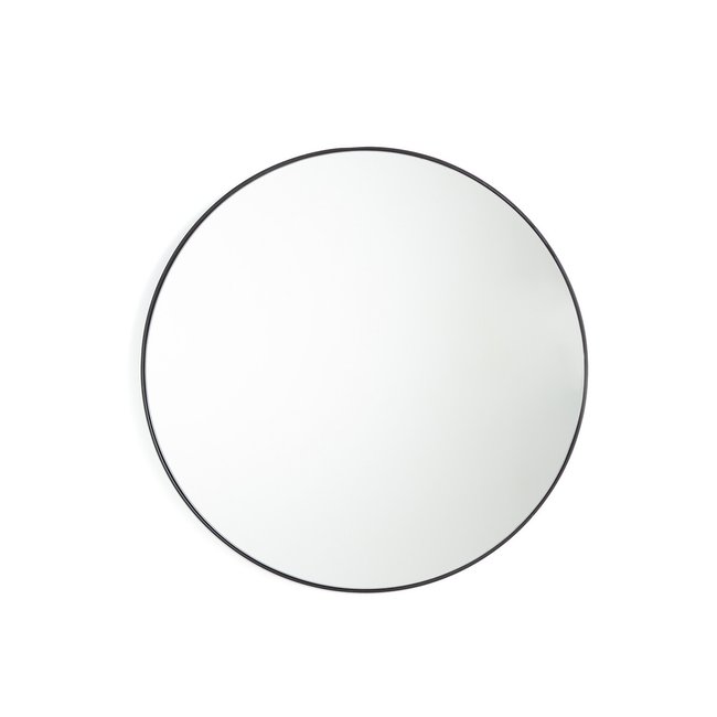 Espelho redondo em metal, Ø60 cm, Iodus preto <span itemprop=