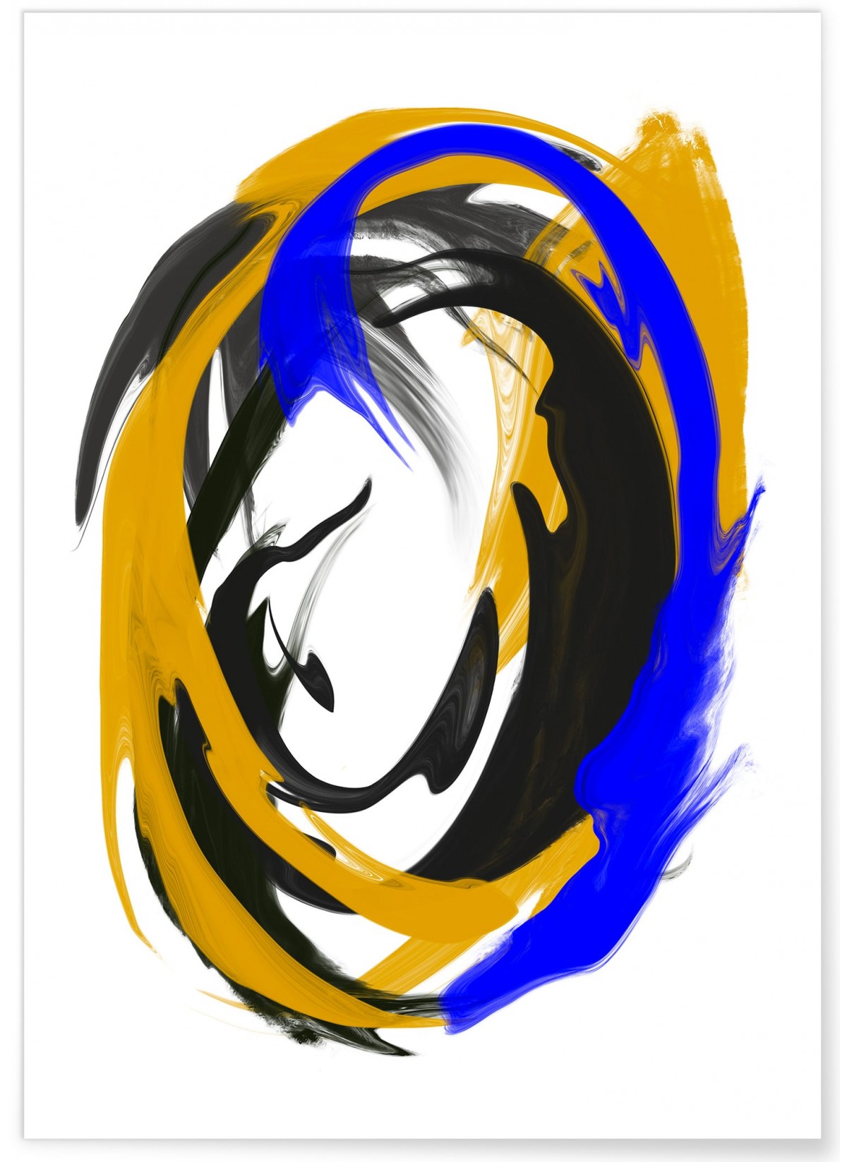 Affiche 'Abstrait cercle peinture', L'AFFICHERIE
