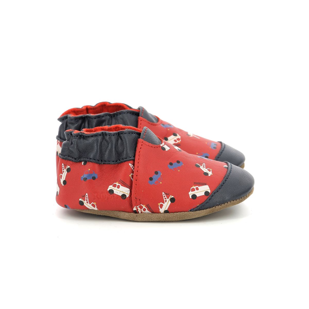 Chaussons cuir super cars rouge Robeez La Redoute