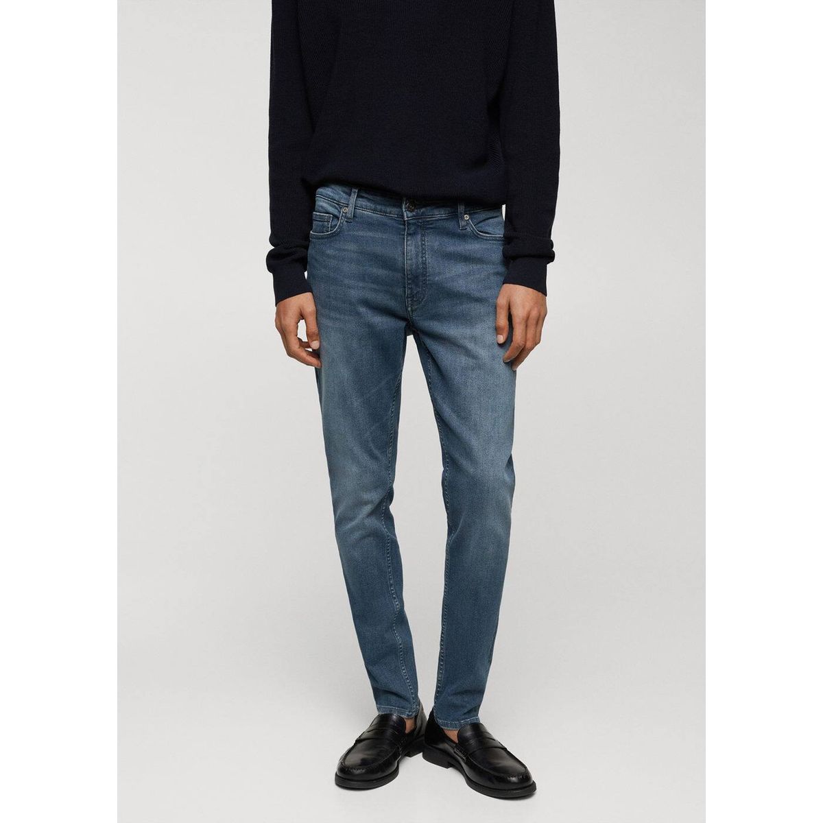 Jean enduit online homme