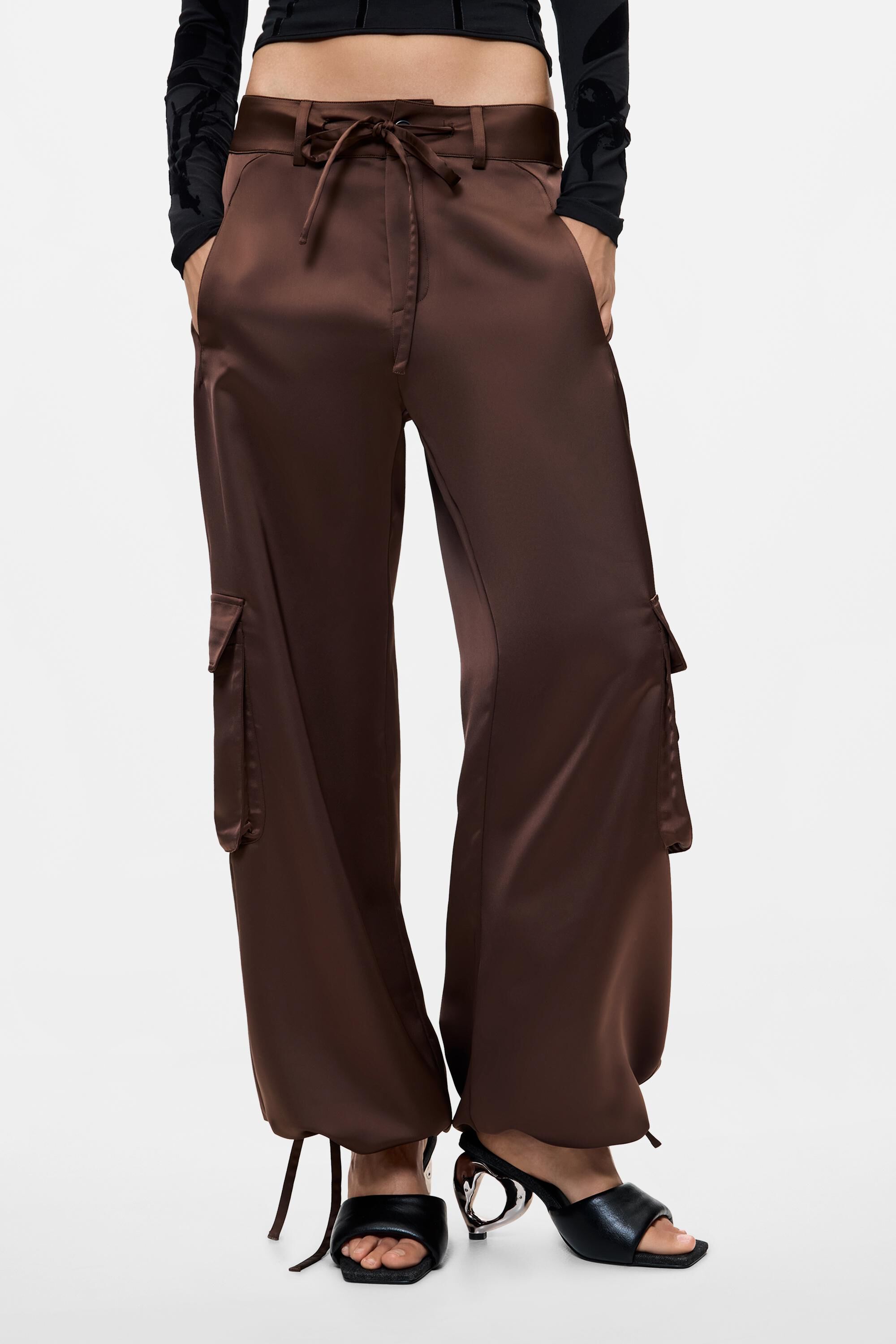 Pantalon cargo satiné, DESIGUAL