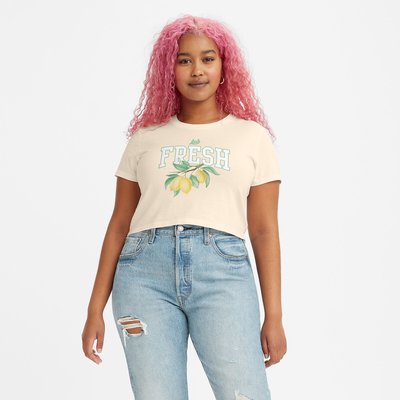 Slogan Print Short T-Shirt in Cotton with Crew Neck LEVI'S