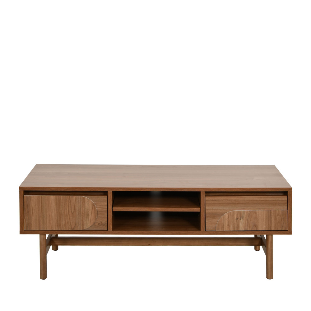 Meuble TV 2 tiroirs en bois L120cm- ABBY, DRAWER