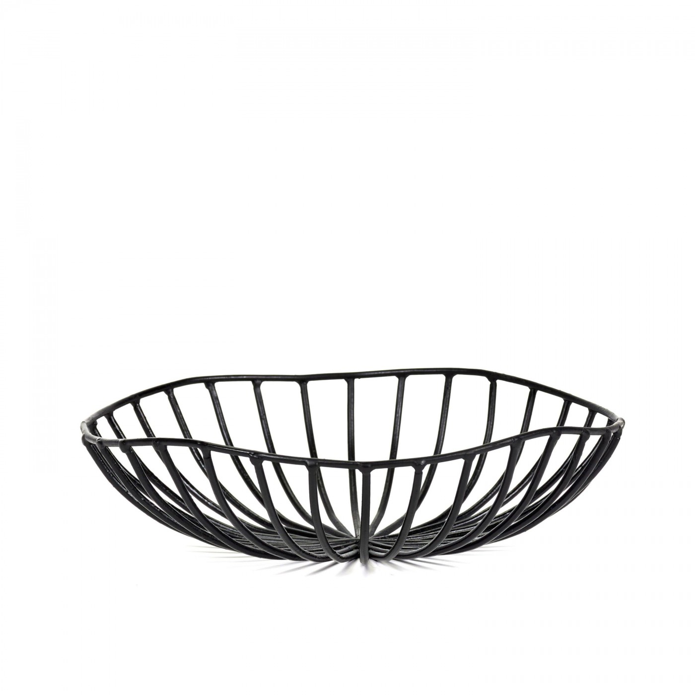 Corbeille à Pain CATU Noir Large Diam 20 x H 6 cm, SERAX