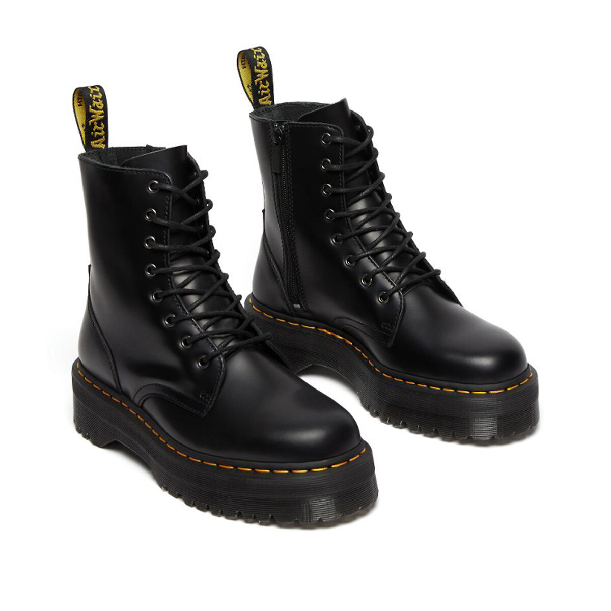 Botas de piel con plataforma jadon smooth negro Dr. Martens La Redoute
