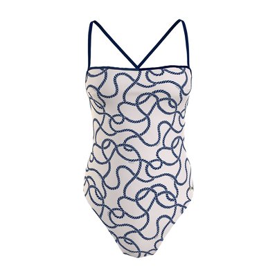 Nautical Print Swimsuit with Adjustable Back TOMMY HILFIGER