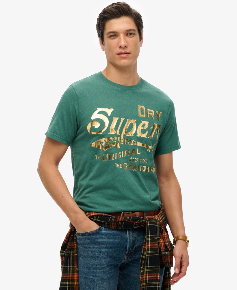 T-shirt Workwear à motif métallisé, SUPERDRY