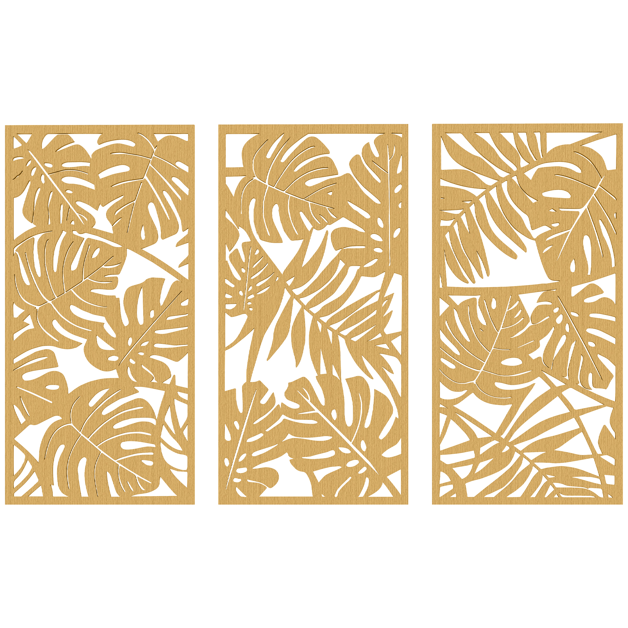 Décoration murale en bois MDF Bois naturel, HOMCOM