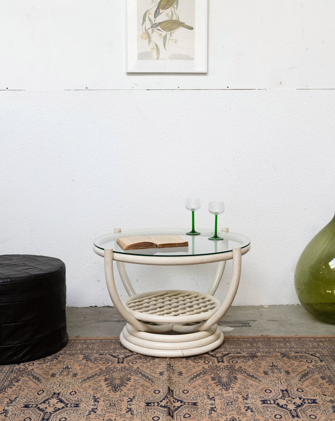 Table basse en rotin Léonie N°942 - Bon état, DEBONGOUT