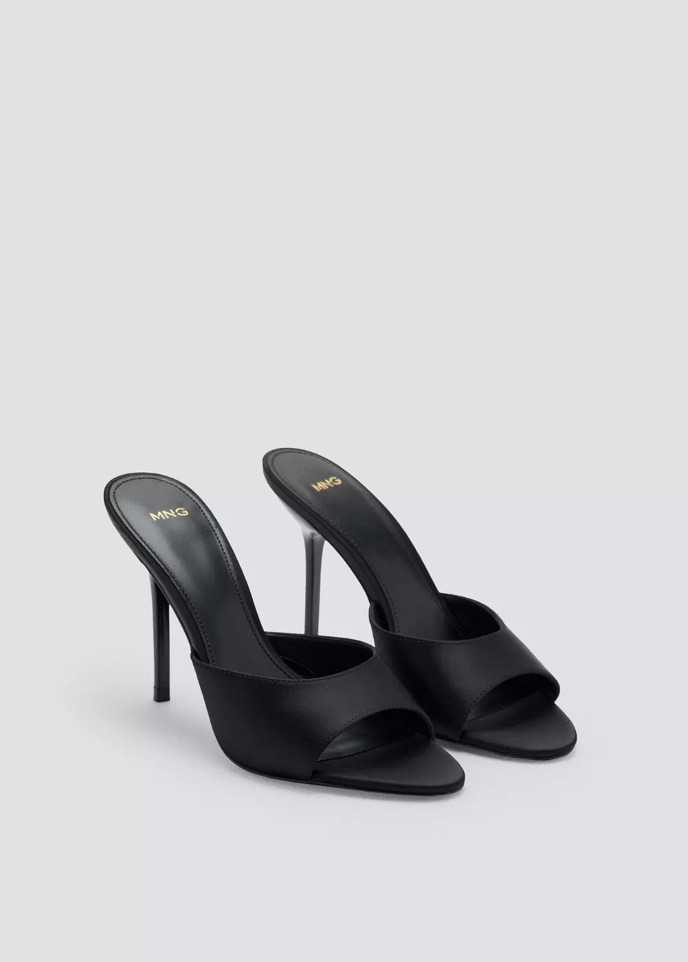 Sandales à talons bout rond, MANGO