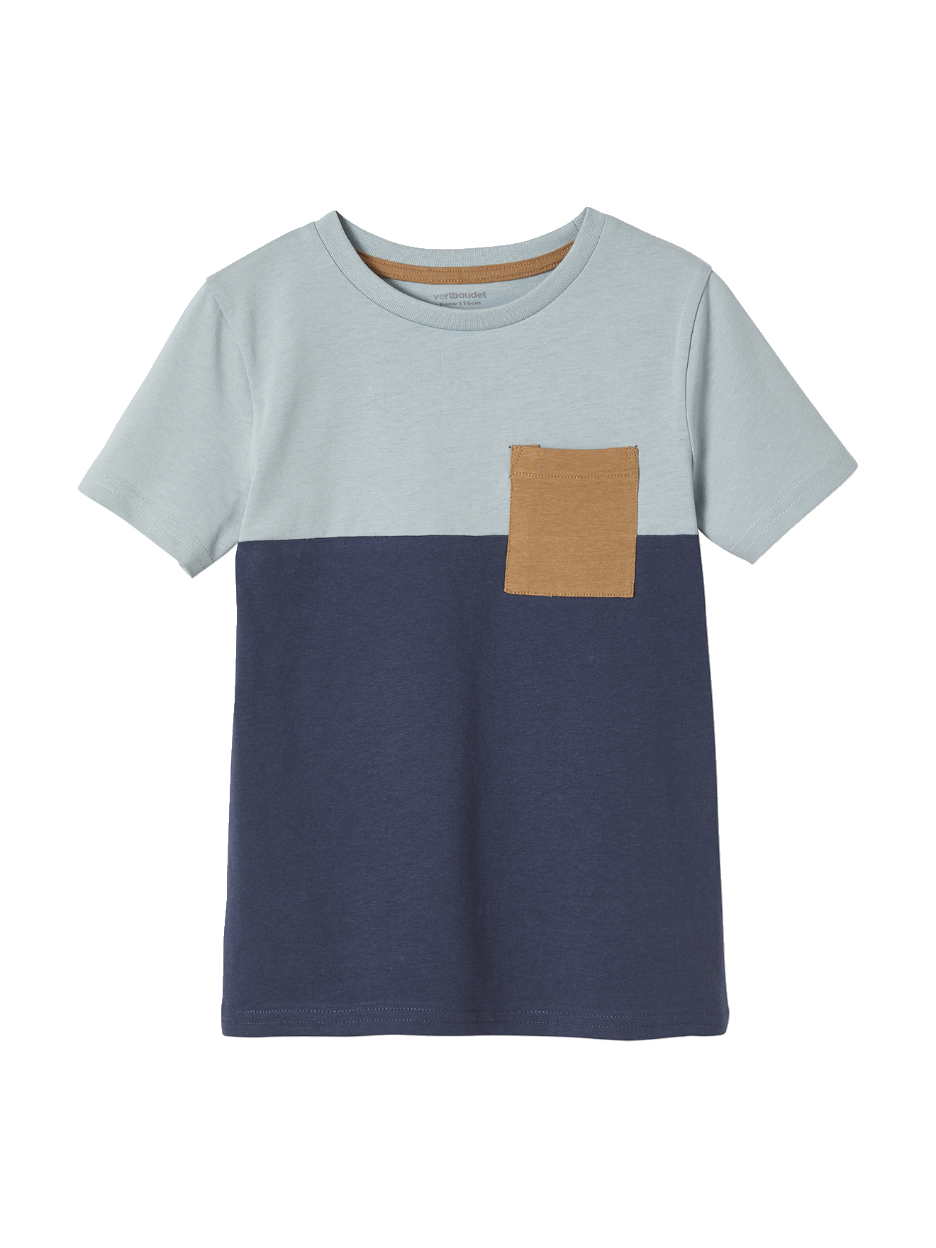 T-shirt coloblock manches courtes, VERTBAUDET