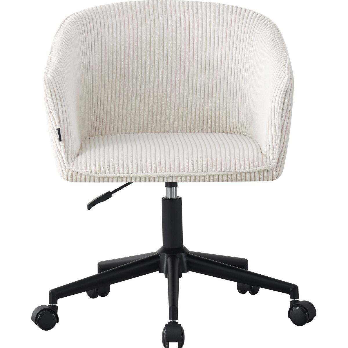 Fauteuil de bureau pivotant et réglable en hauteur en velours côtelé - MARLO, HOMIFAB
