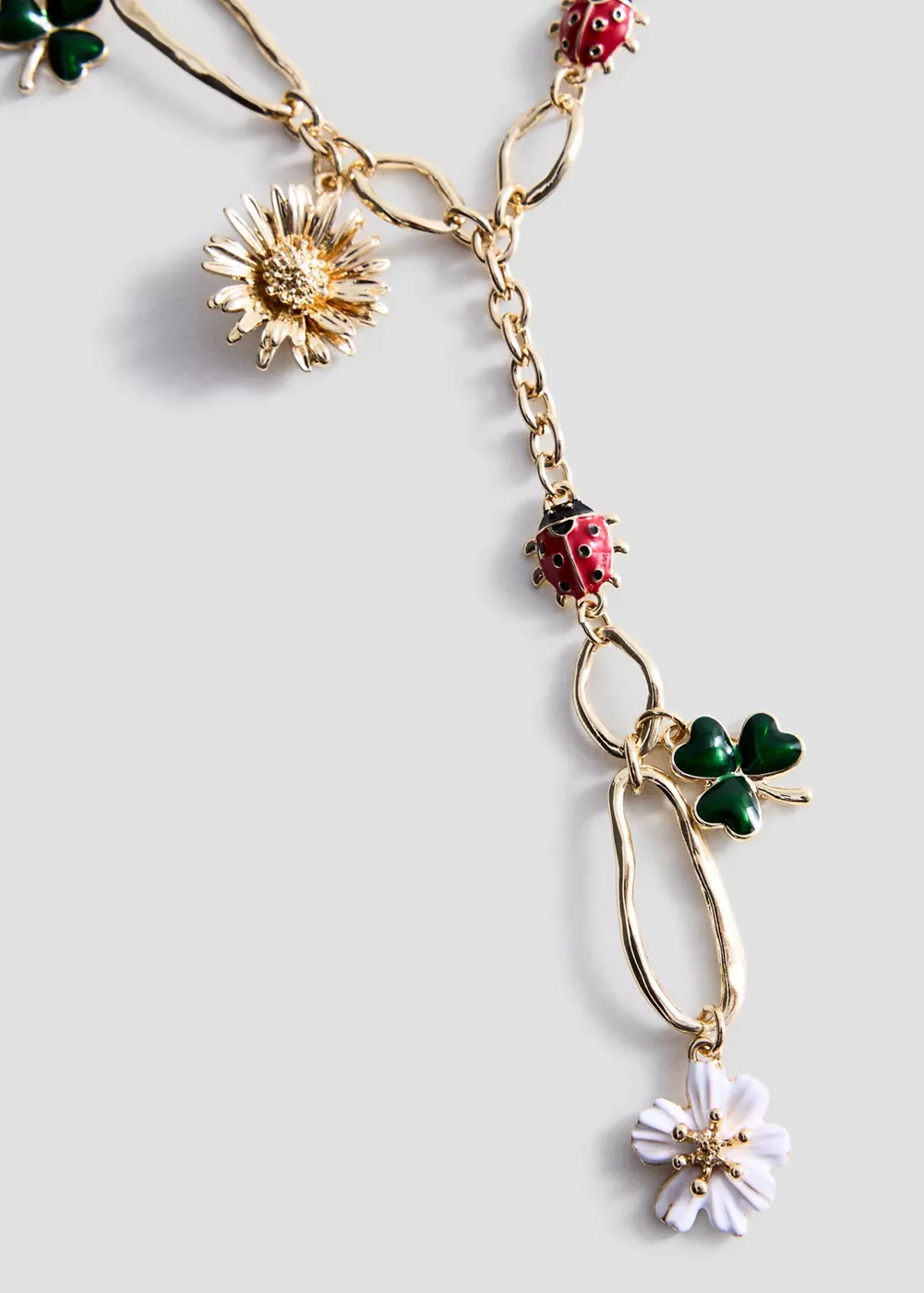 Collier perles fleurs, MANGO