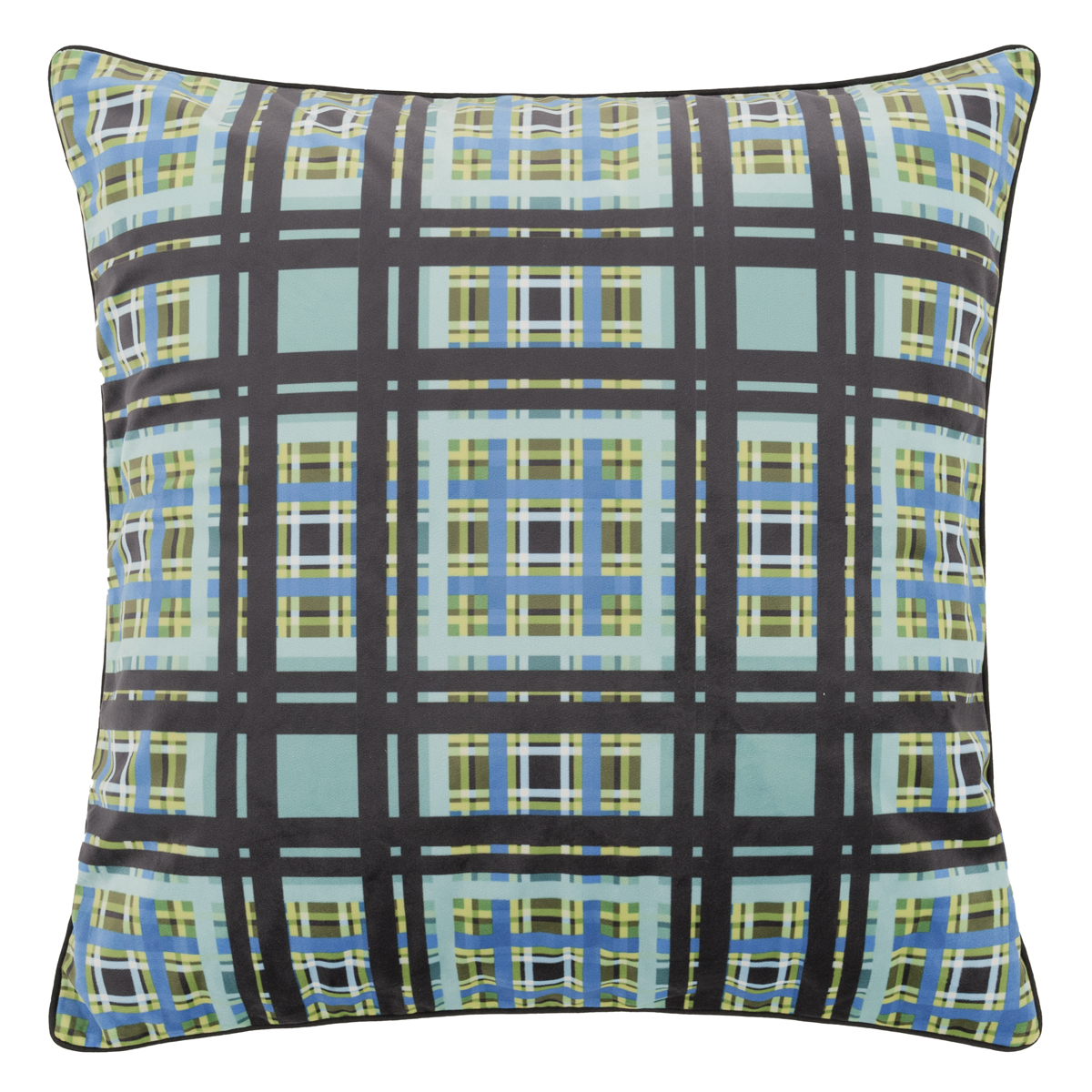 Housse de coussin imprimée en velour, CHENNAI AZURE, DESIGNERS GUILD