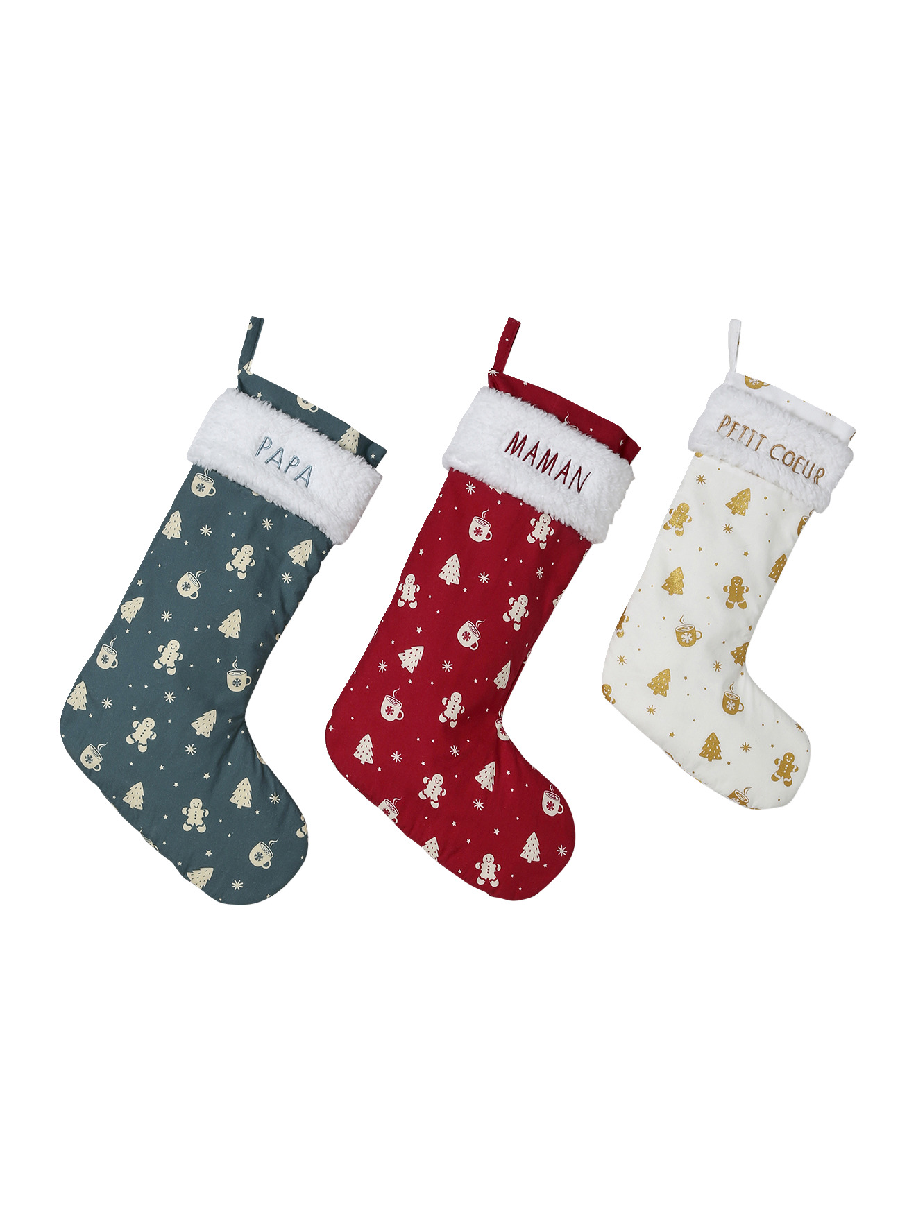Lot de 3 chaussettes de Noël, VERTBAUDET