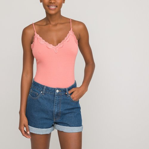 Cami bodysuit, pink, La Redoute Collections