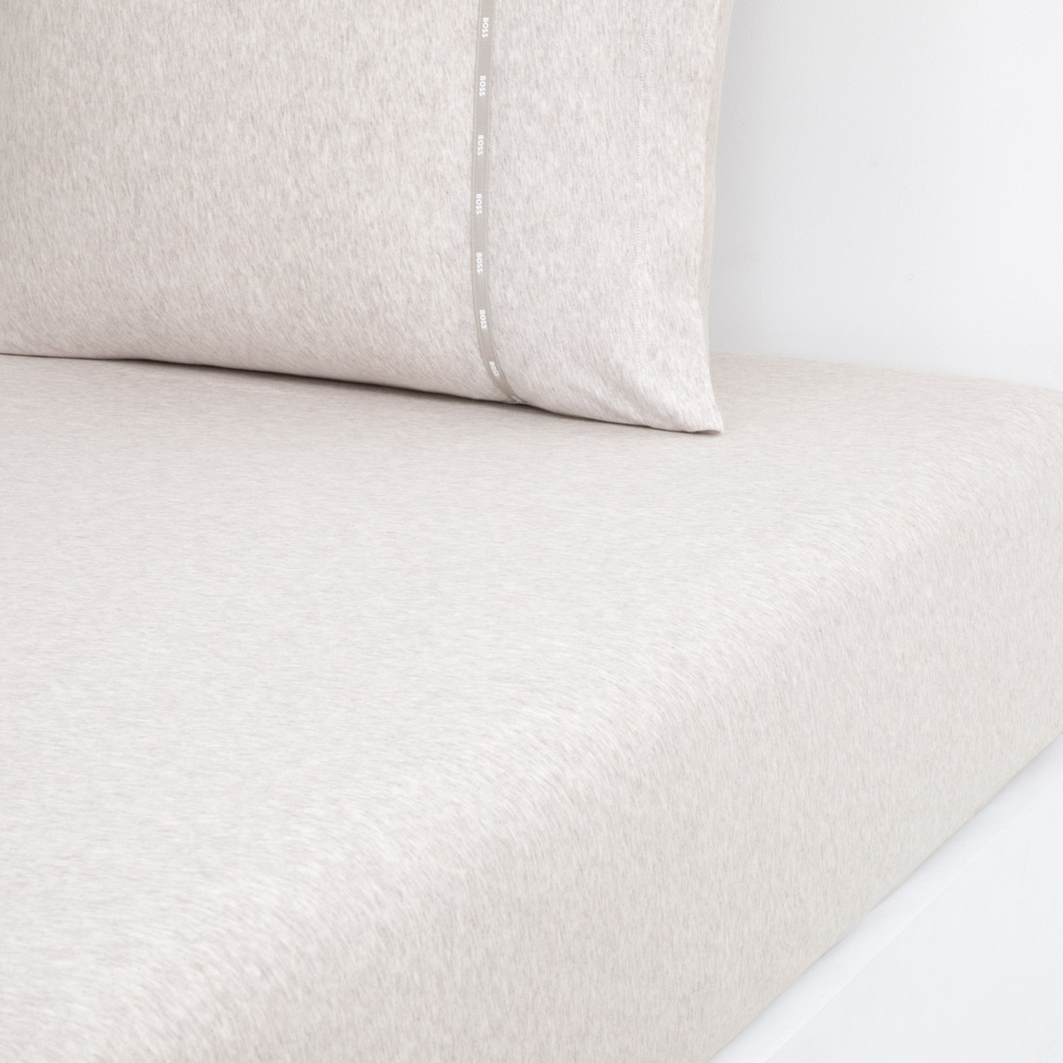 Drap housse en coton modal ecru, BOSS SENSE, BOSS HOME