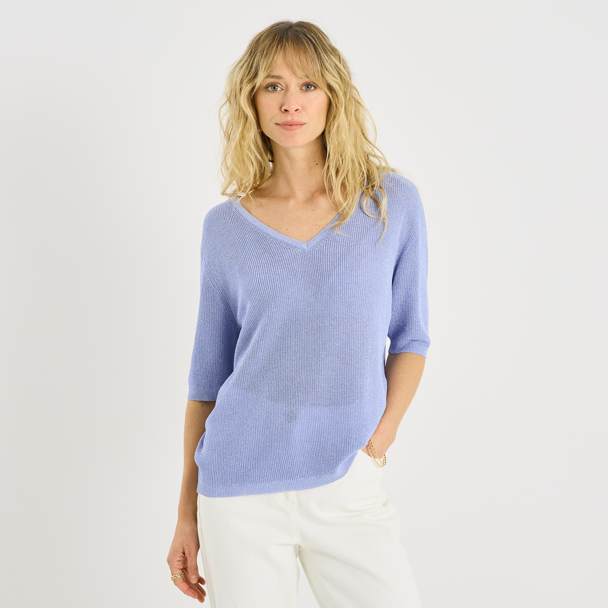 Pull manches courtes brillant, GRAIN DE MALICE