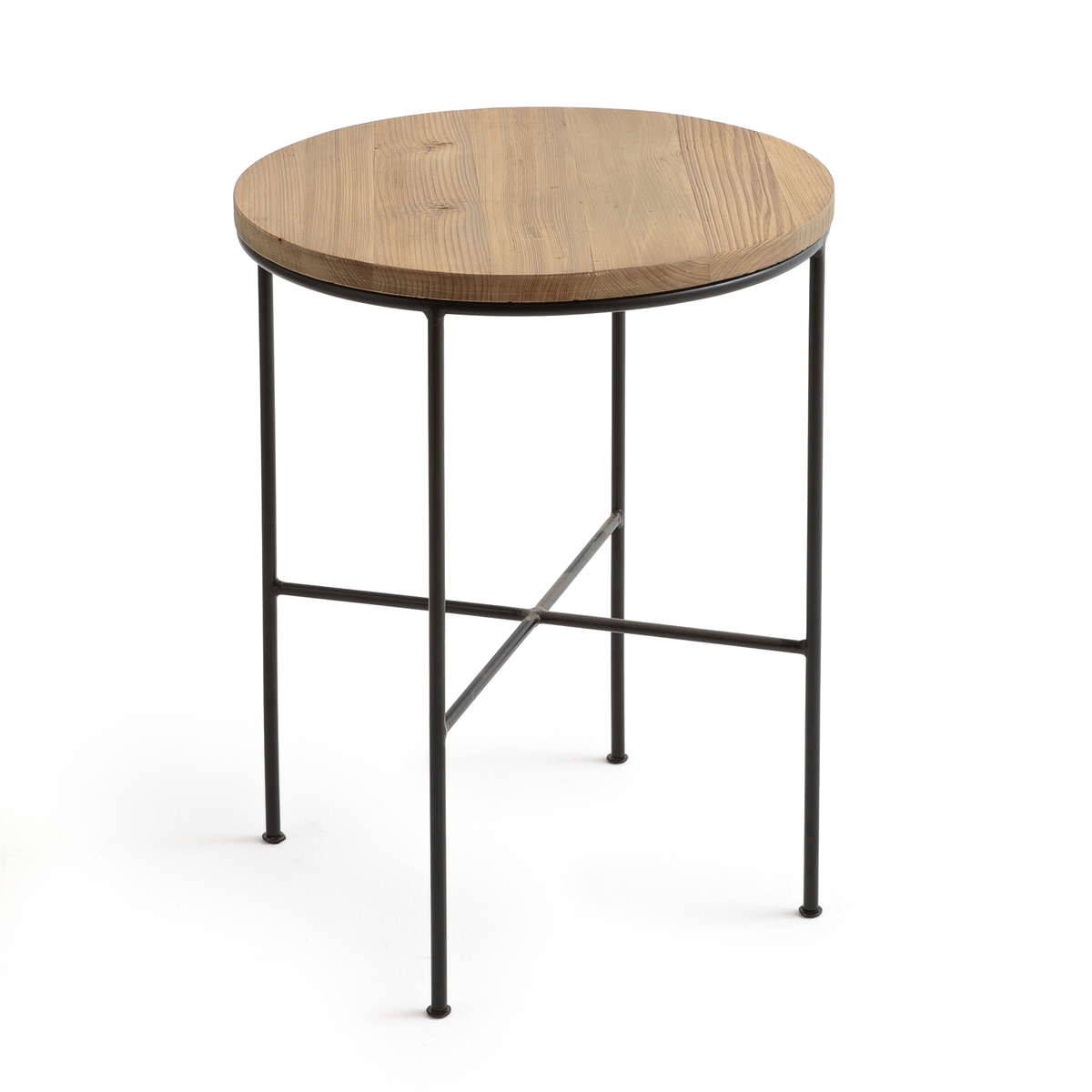 Product photograph of Mosaique Side Table In Pine Steel from La Redoute UK