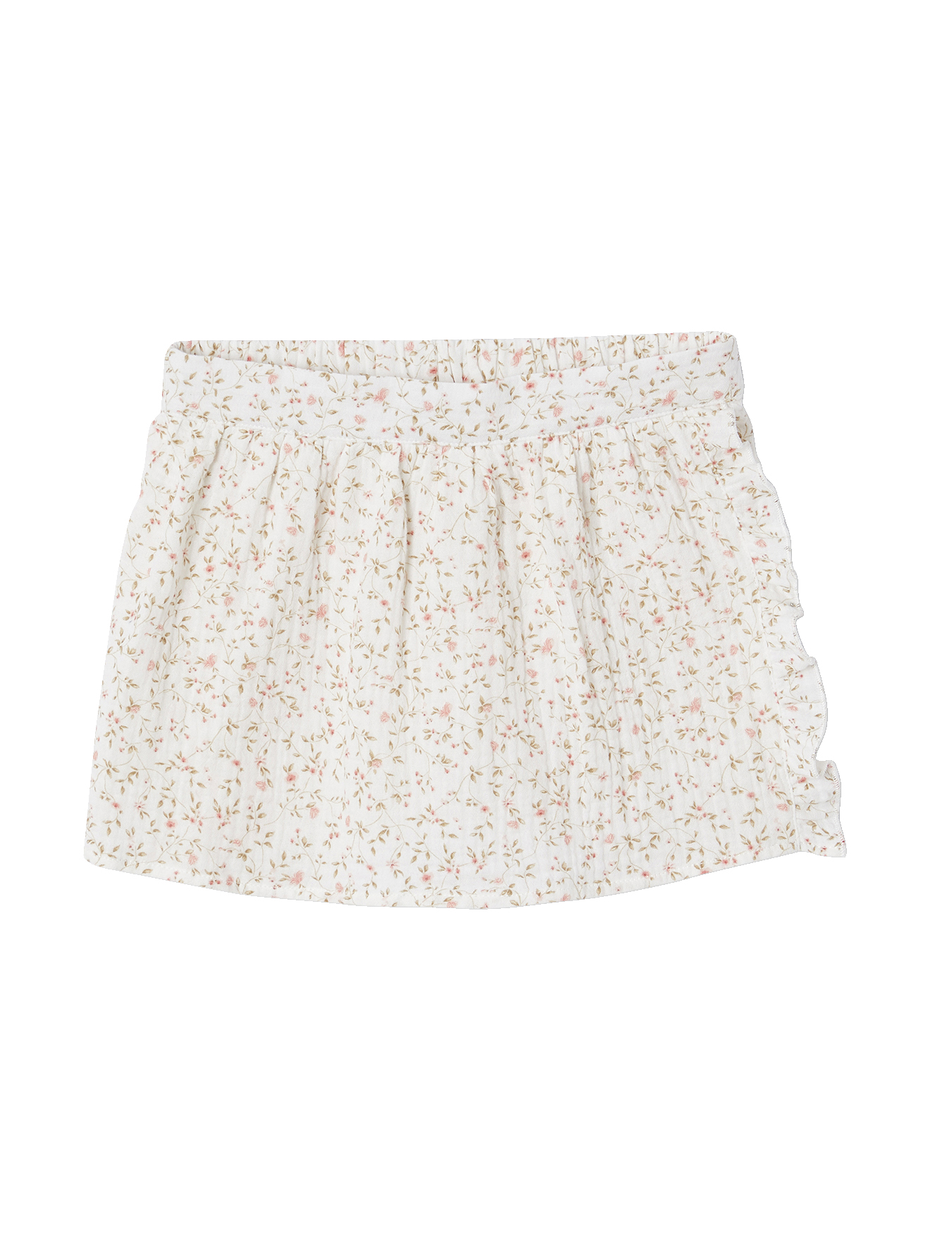 Jupe-short à fleurs cérémonie, VERTBAUDET