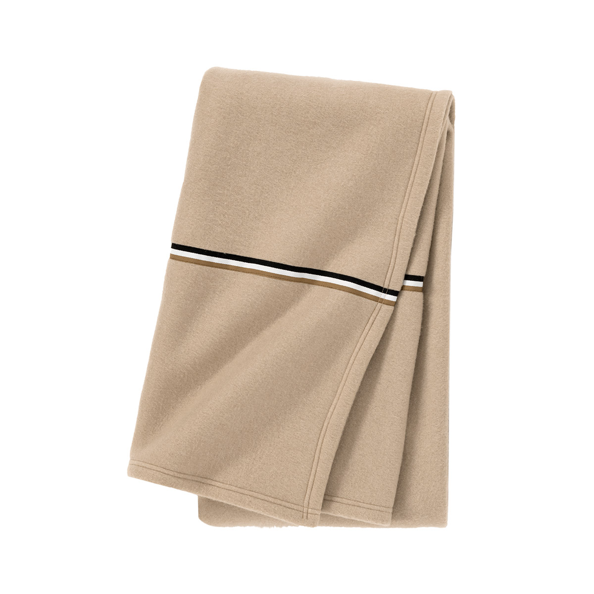 Plaid en polaire beige, B LINEA, BOSS HOME