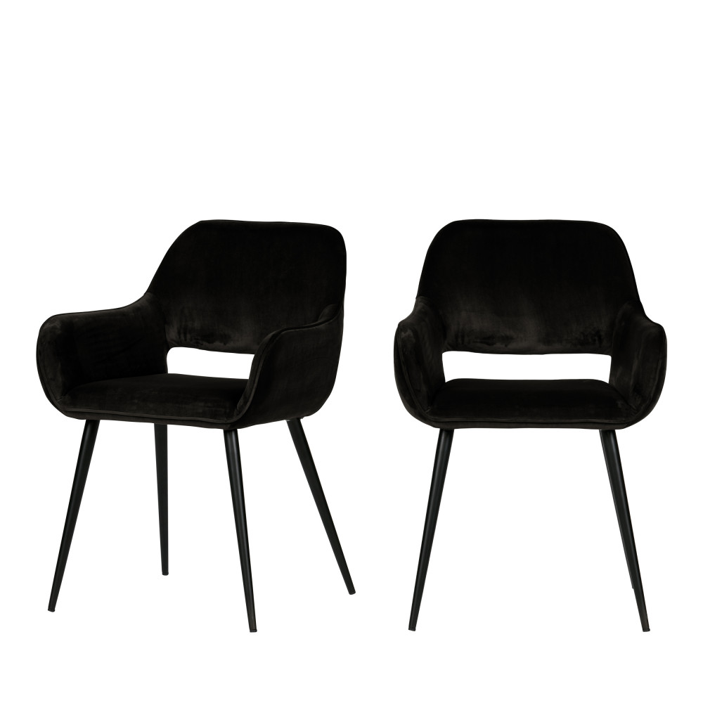 Chaises de table velours JELLE, WOOOD