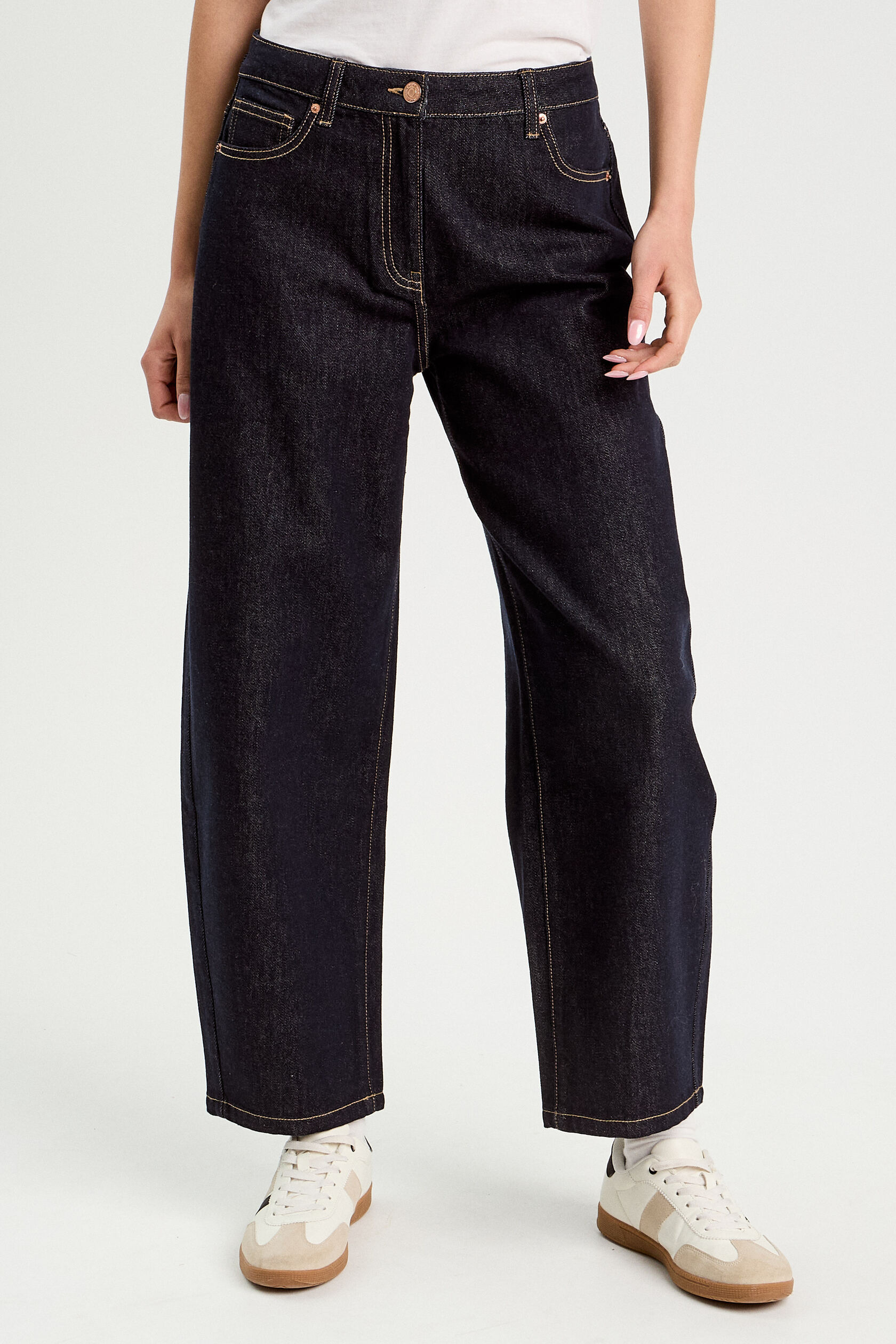 Jean barrel cropped taille standard, CACHE CACHE