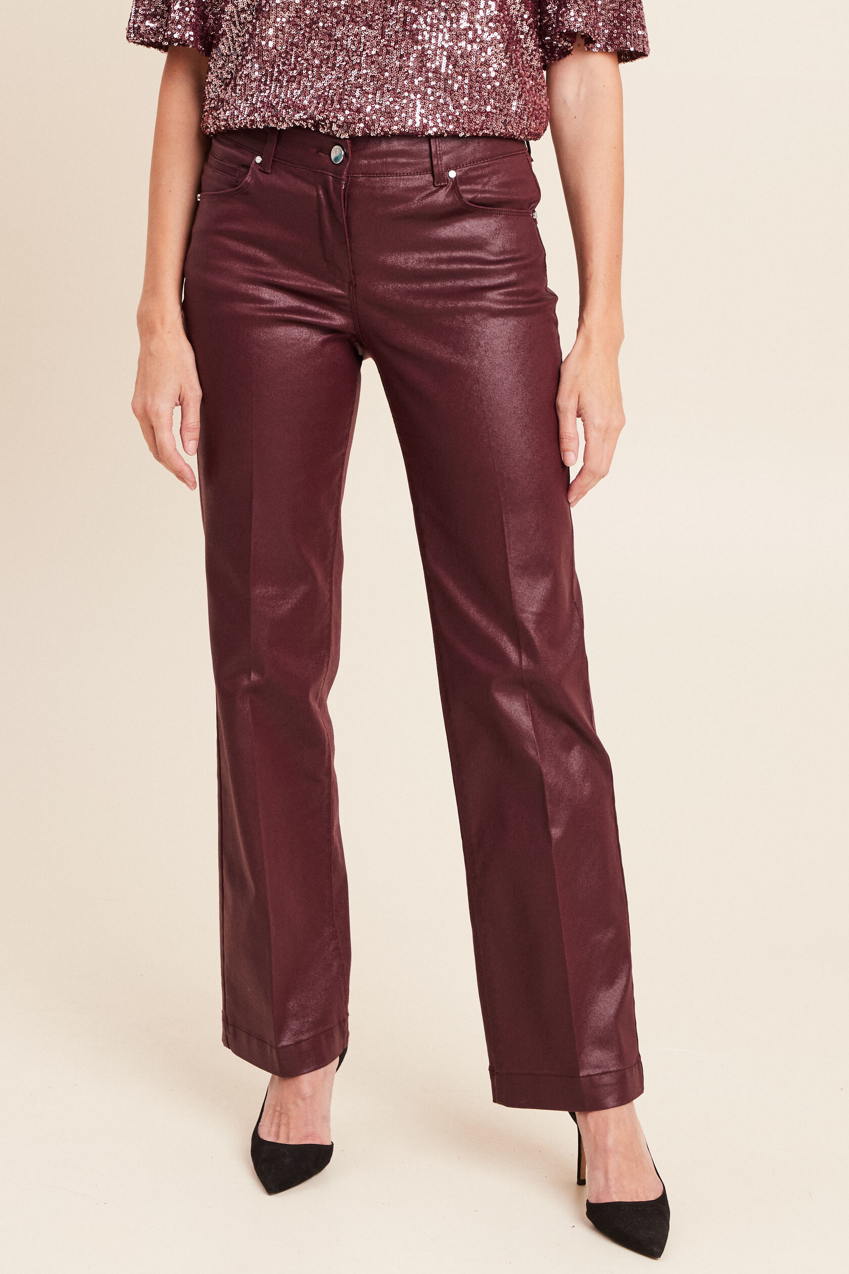 Pantalon enduit coupe large, BREAL