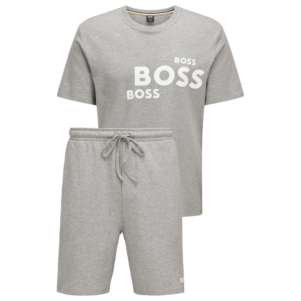 Visiter la boutique BOSSBOSS Hommes Identity Shorts Short de Pyjama en Coton Stretch à Logo contouré 