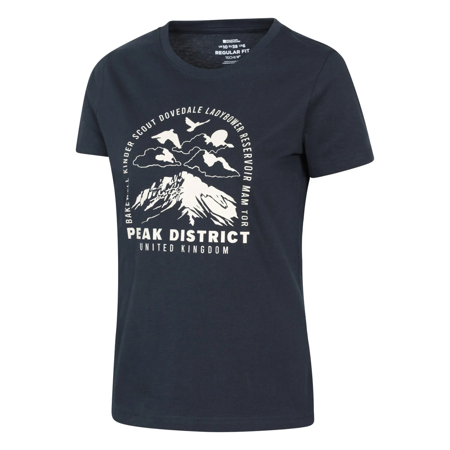 T-shirt manches courtes motif/style imprimé PEAK DISTRICT, MOUNTAIN WAREHOUSE