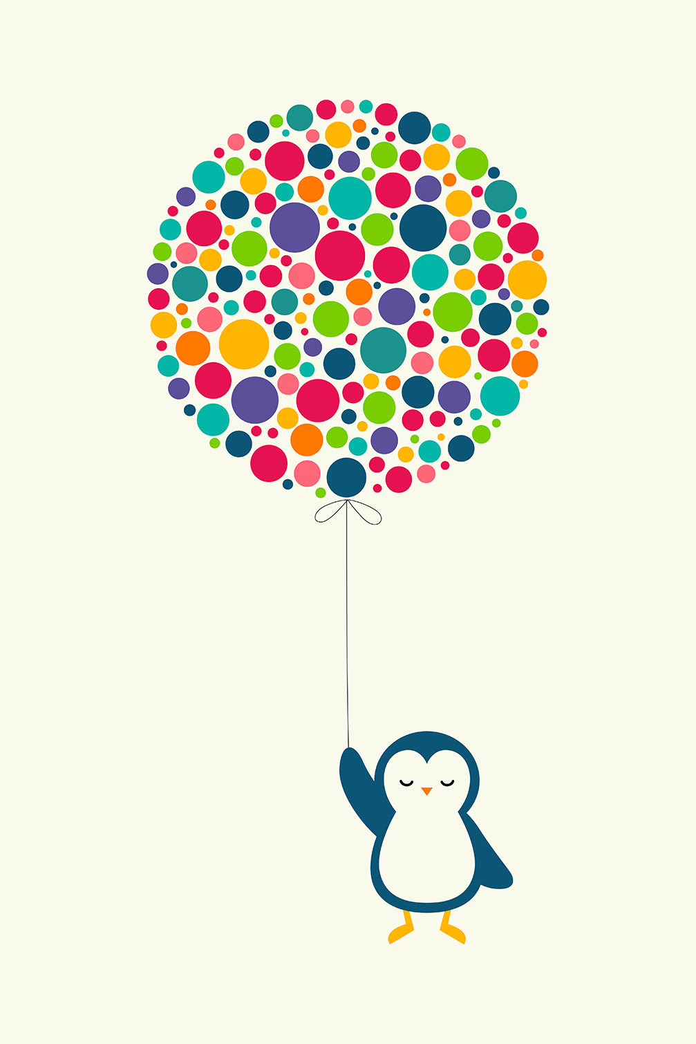 Tableau pingouin ballon, HEXOA
