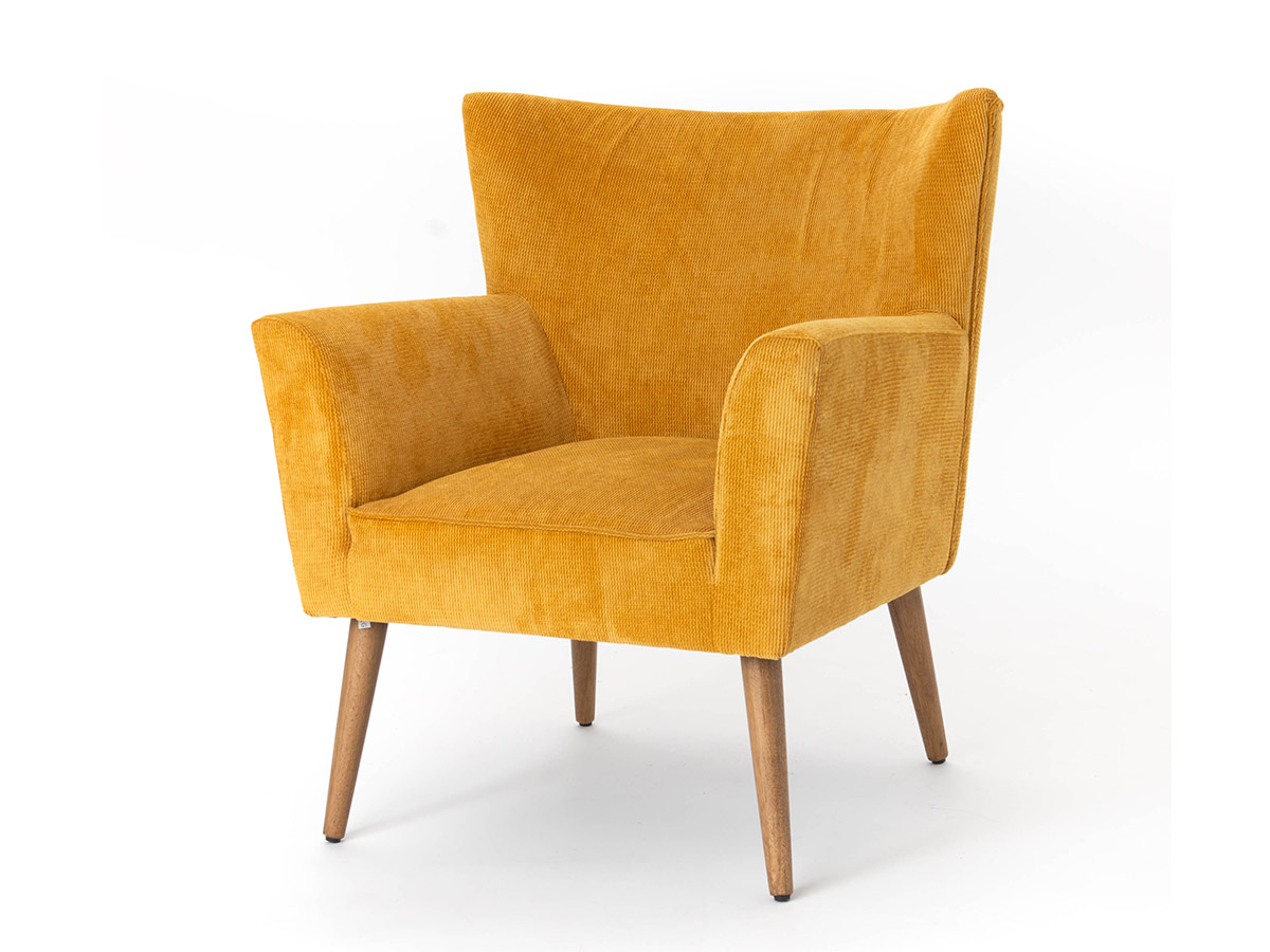 Fauteuil en tissu taupe Léon, AMADEUS