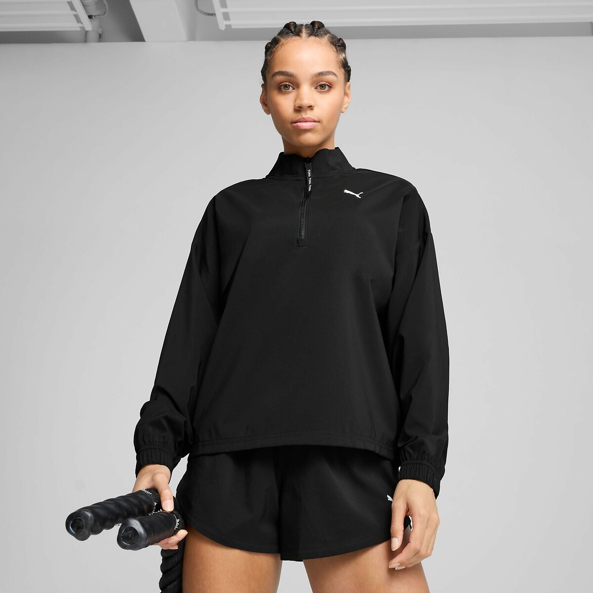 STRONG Zip-Up Collar Sweatshirt, PUMA