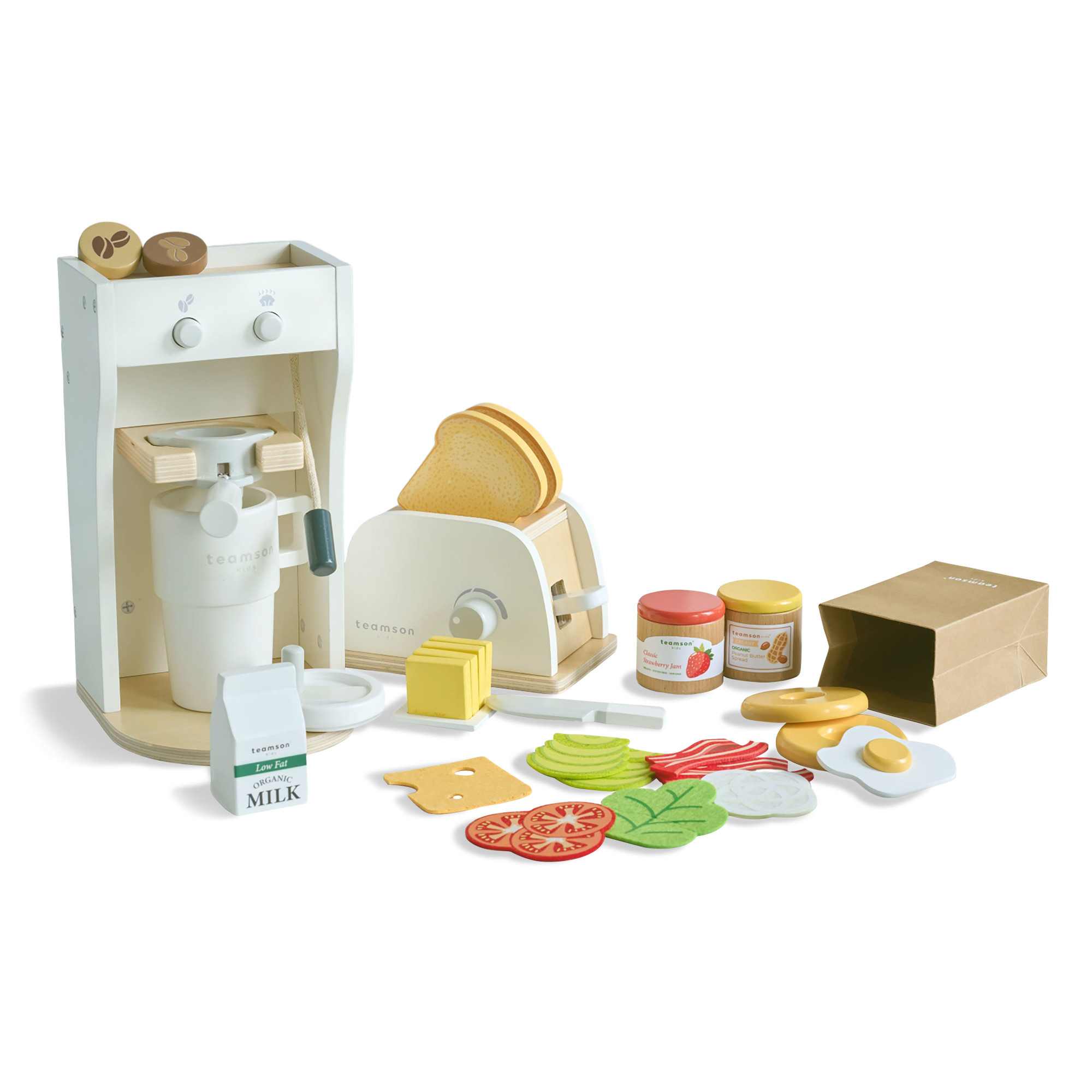 Set petit-déjeuner avec grille-pain cafetière & accessoires, LITTLE CHEF, TEAMSON KIDS