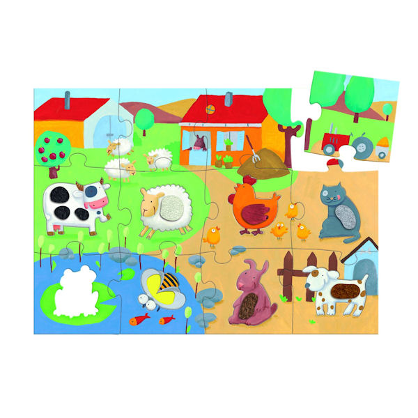 Puzzles géants - Tactilo Ferme, DJECO