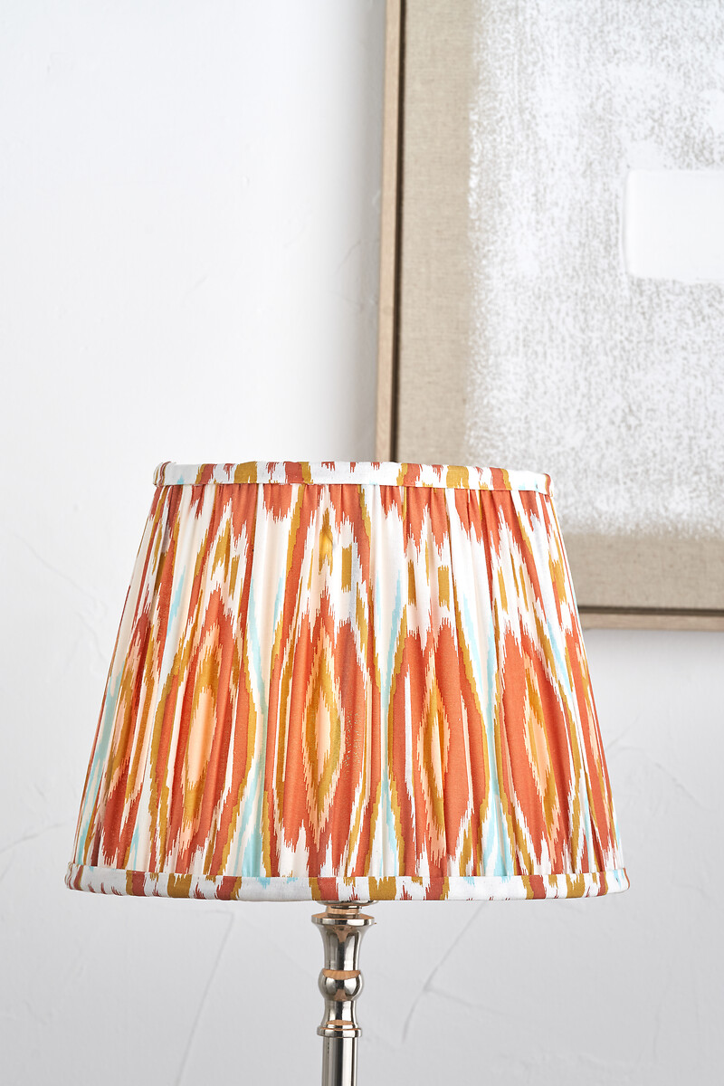 35cm Isadora Ikat Pattern Gathered Pleat Tapered Shade in Cinnamon, ÉDITÉ