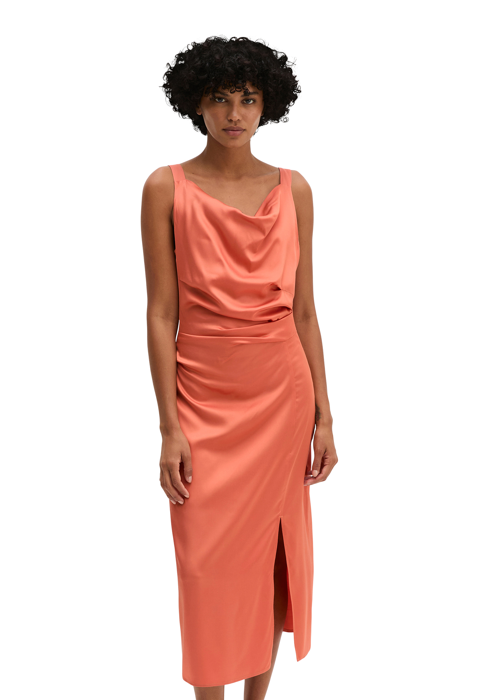 Robe en satin regular en mélange de viscose sleeky de haute qualité, MARC O'POLO
