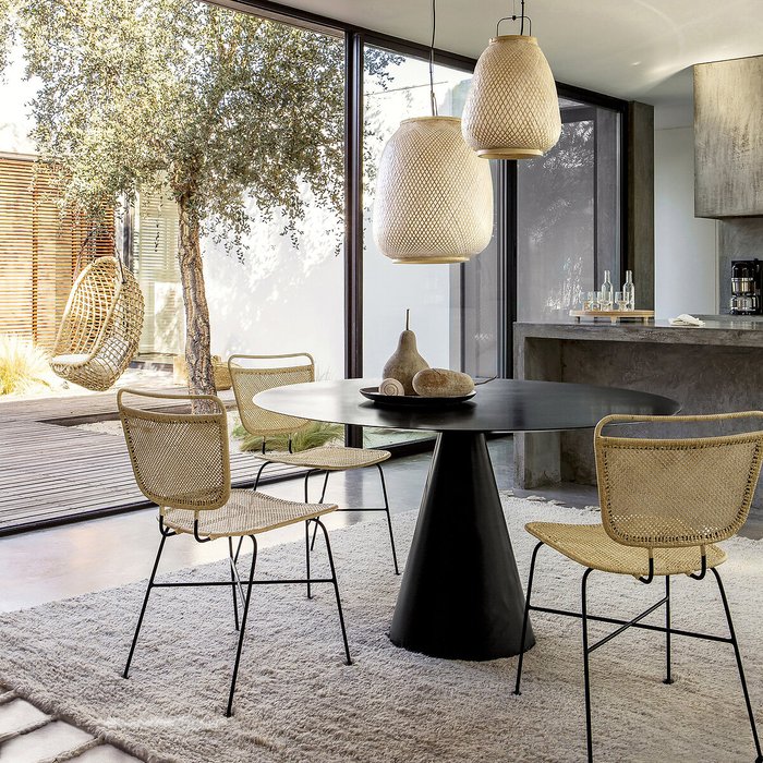 Image 0 Mayra 120cm Dimeter Round Aged Metal Dining Table (Seats 6) AM.PM Mayra 120cm Dimeter Round Aged Metal Dining Table (Seats 6) AM.PM image 0