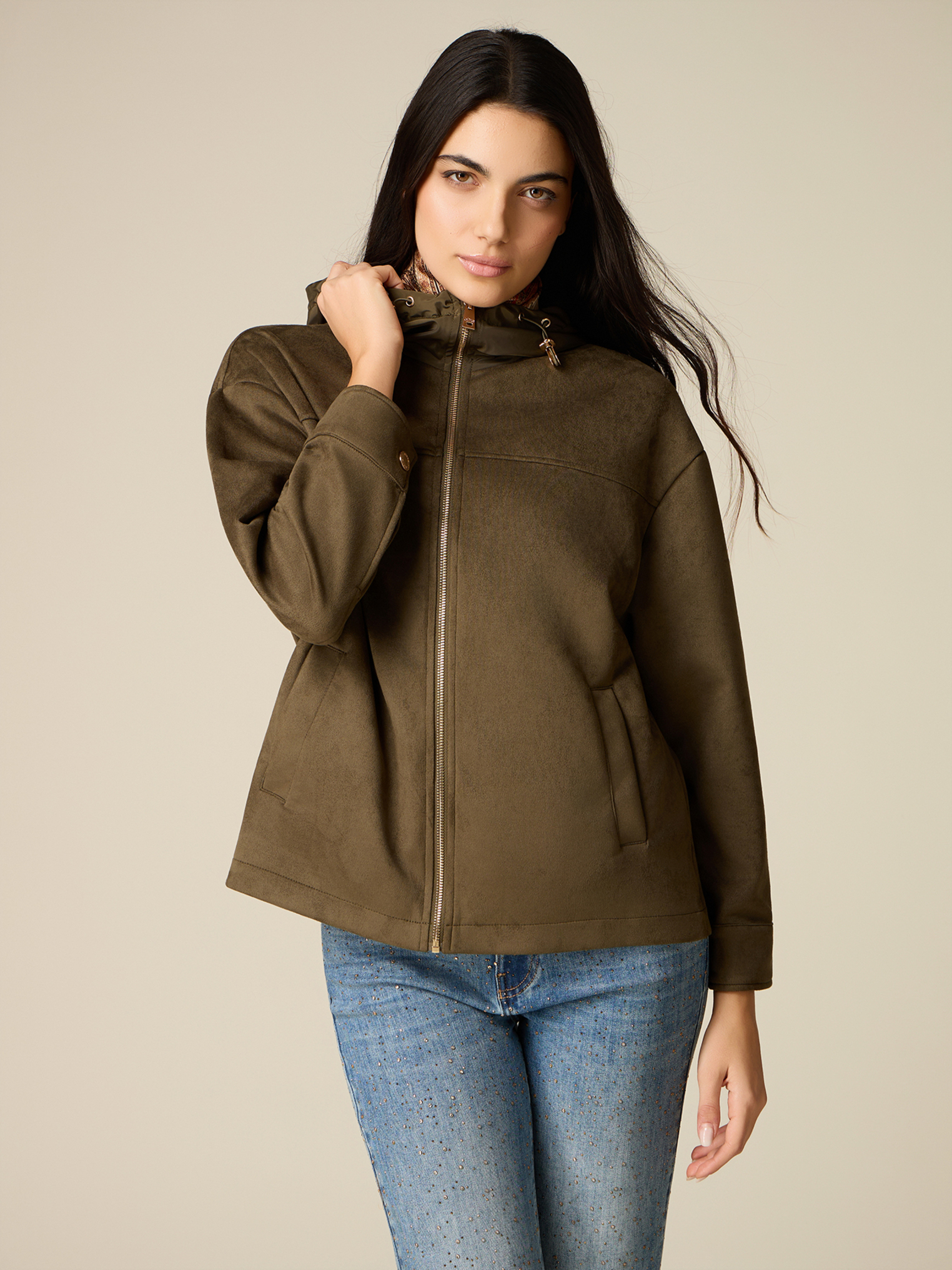 Veste à capuche et zip, OLTRE