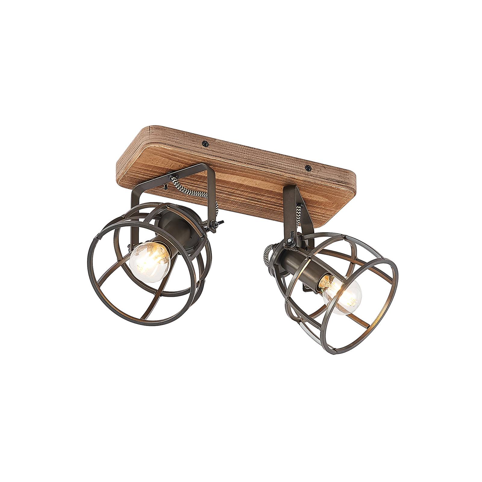 Plafonnier en bois vintage, Rutger, LINDBY