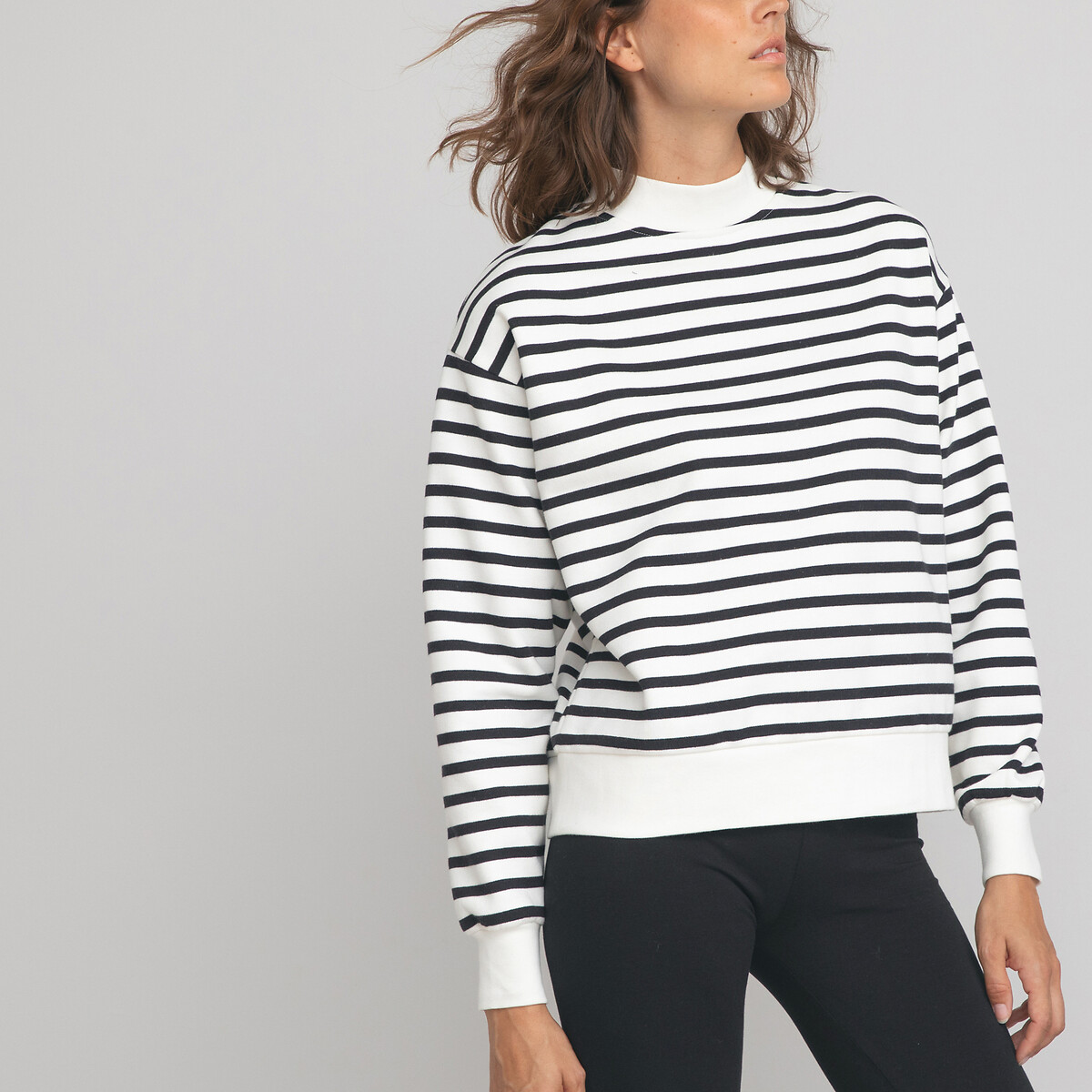 Breton Striped Sweatshirt in Cotton Mix