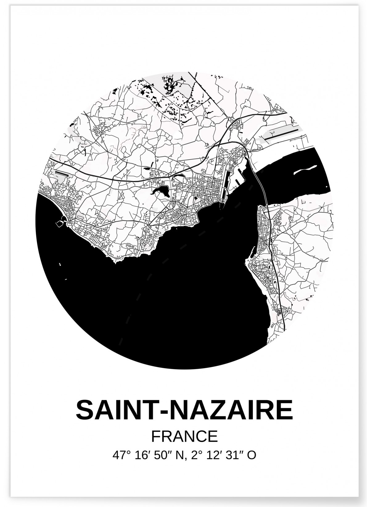 Affiche Carte Saint-Nazaire, L'AFFICHERIE