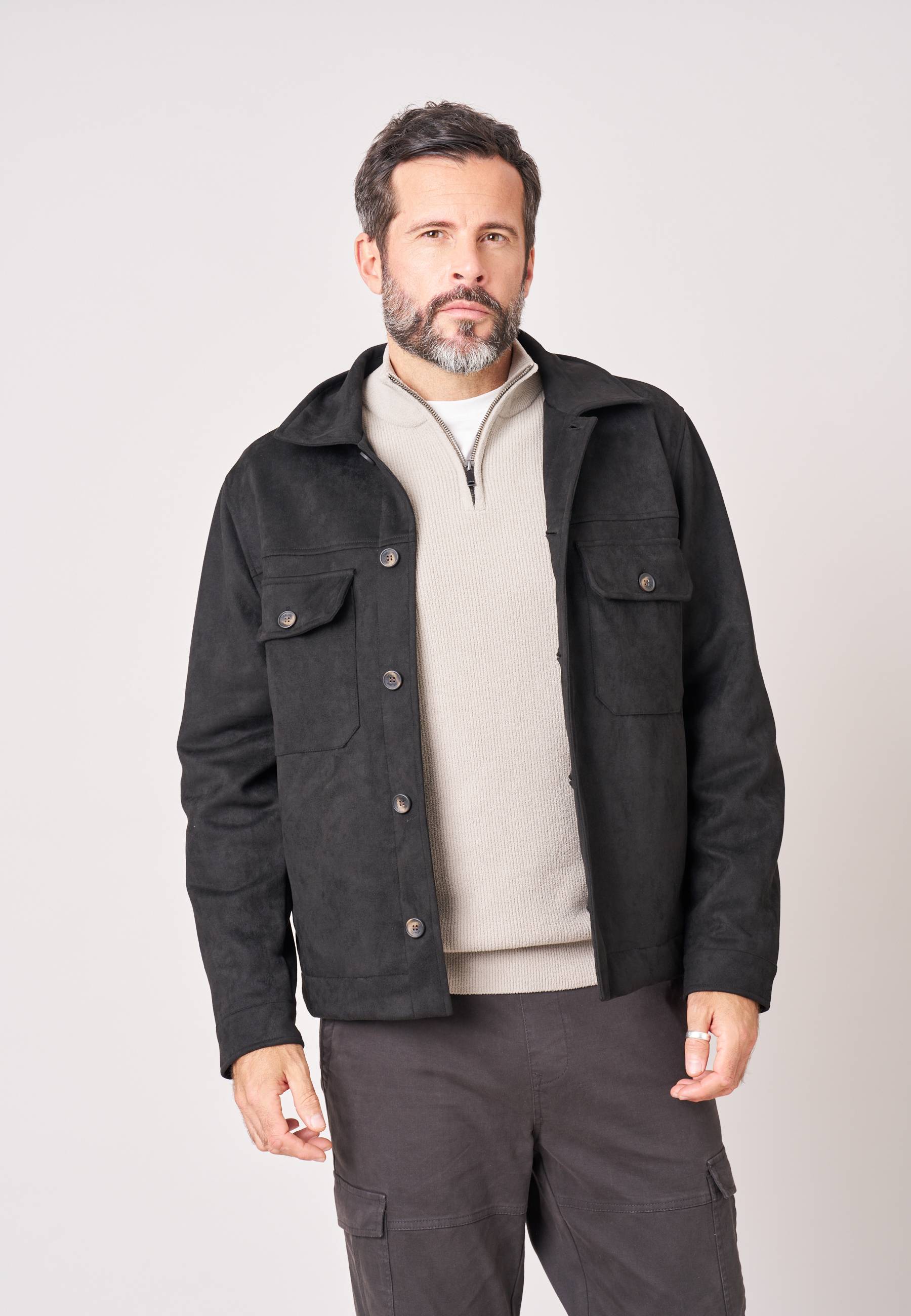 Veste regular homme en suédine CRYSTIAN, DEELUXE