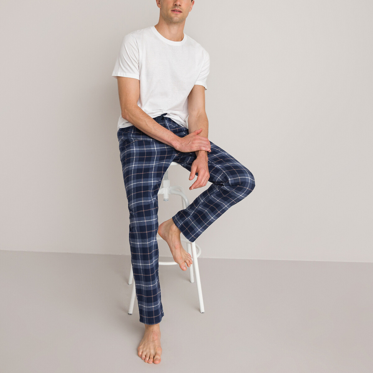Mens Flannel Pyjama Bottoms Brushed Cotton Check Lounge Pants Nightwear  M5XL  eBay