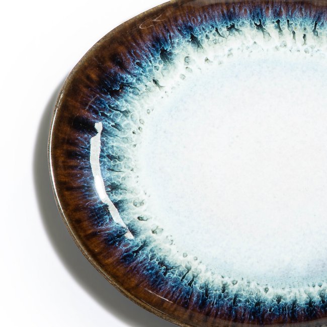 Mytili Stoneware Plates (Set of 4), white/midnight blue, AM.PM