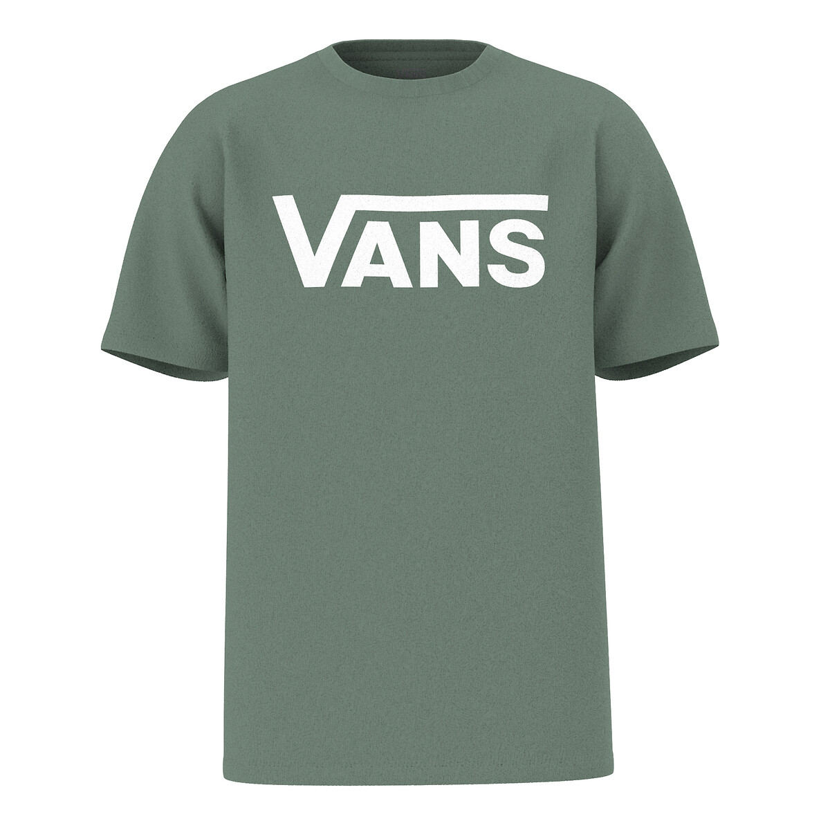Logo Print T-Shirt in Cotton Mix with Short Sleeves and Crew Neck