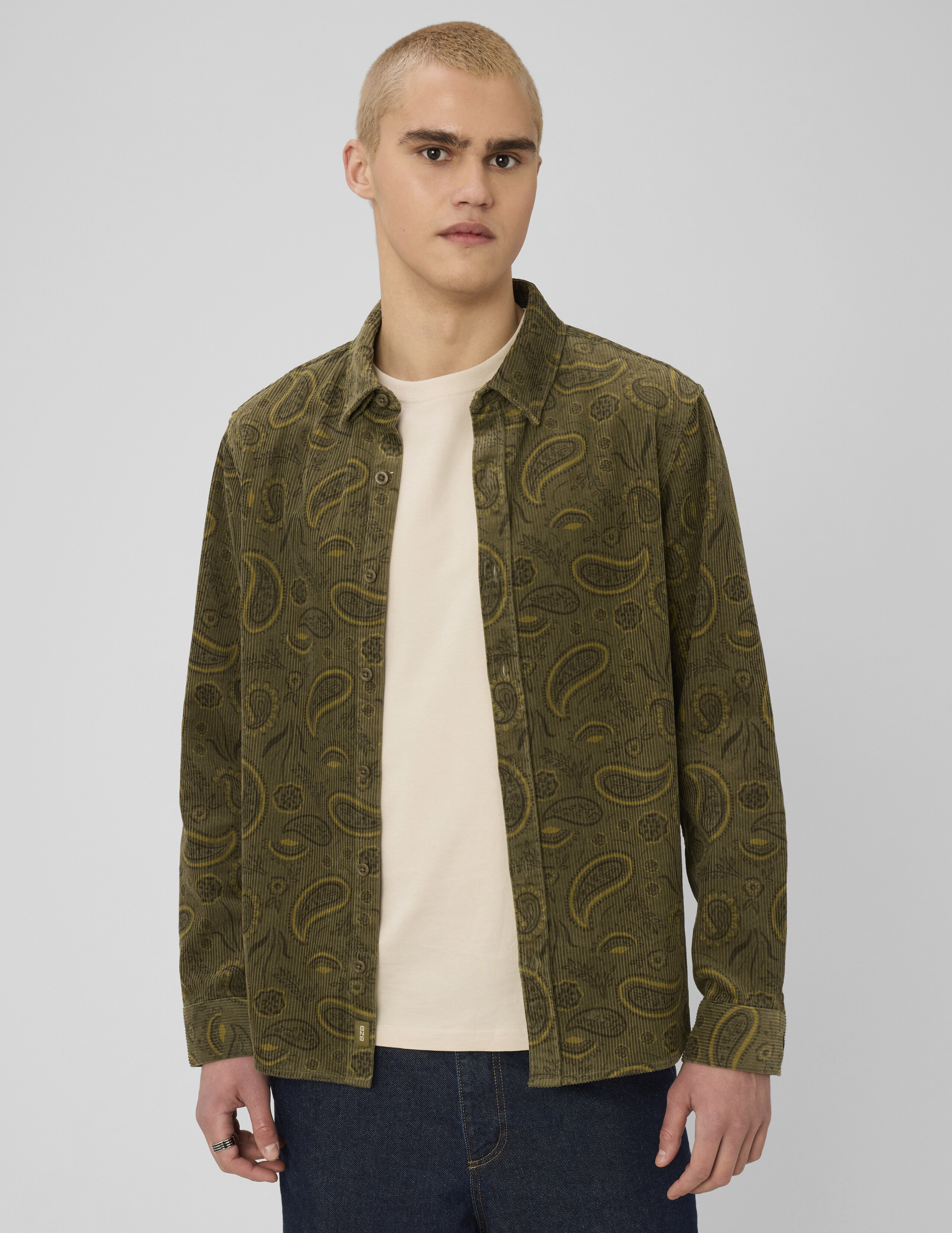 Chemise en velours imprimée, BZB