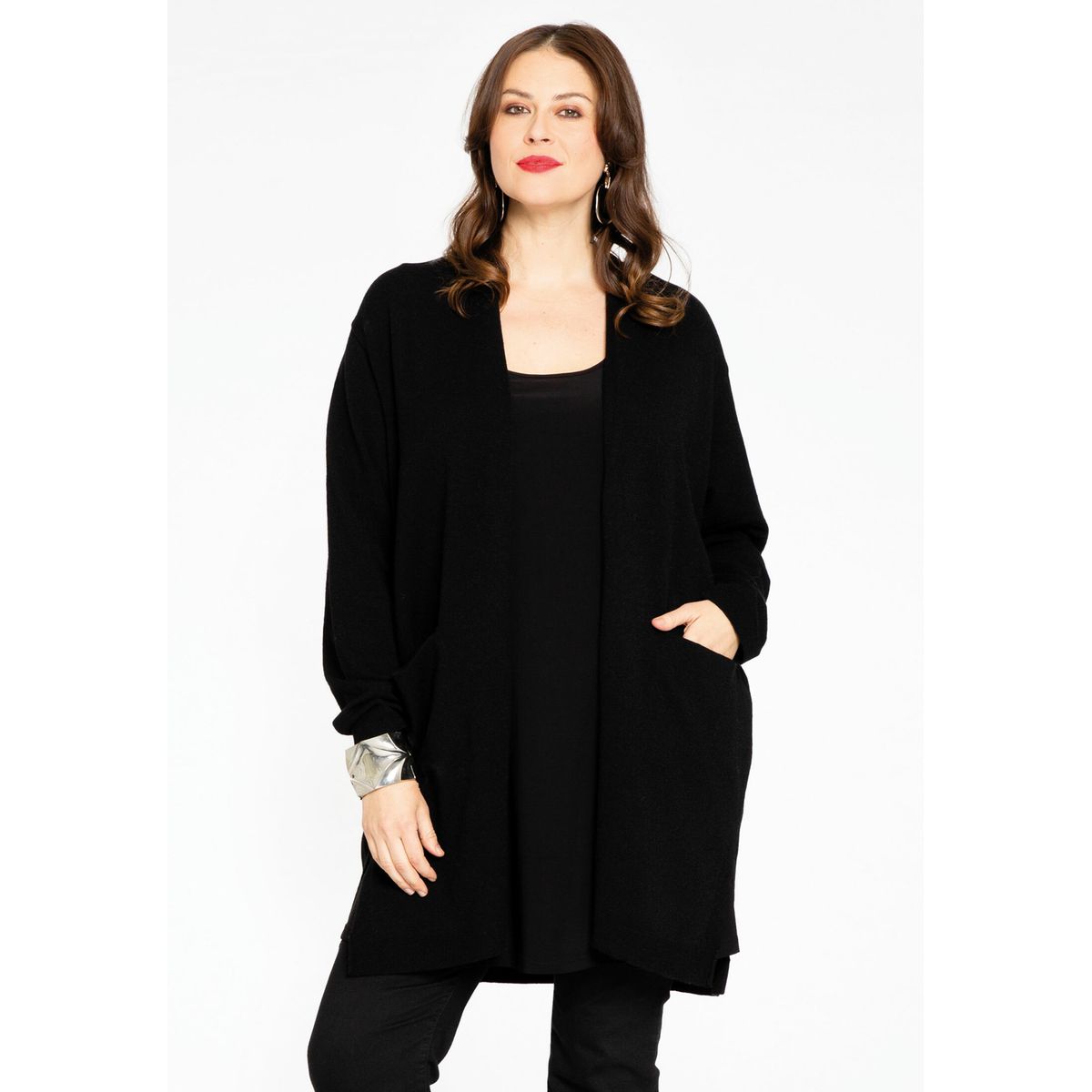 Changes from Expensive Pence Gilet long noir femme | La Redoute